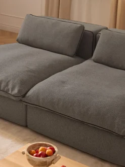 Divano XL componibile 3 posti con poggiapiedi Felix