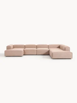 Divano XL componibile in misto lino Lennon