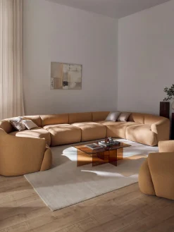 Divano XL componibile in bouclé Sofia