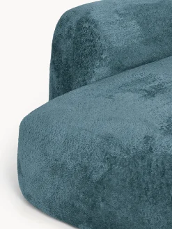 Divano angolare componibile 4 posti con chaise longue in teddy bouclé Wolke