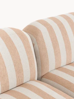 Divano angolare componibile XL a righe con chaise longue Wolke