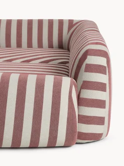 Divano angolare componibile XL a righe con chaise longue Wolke