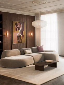 Divano angolare componibile 4 posti con chaise longue Wolke