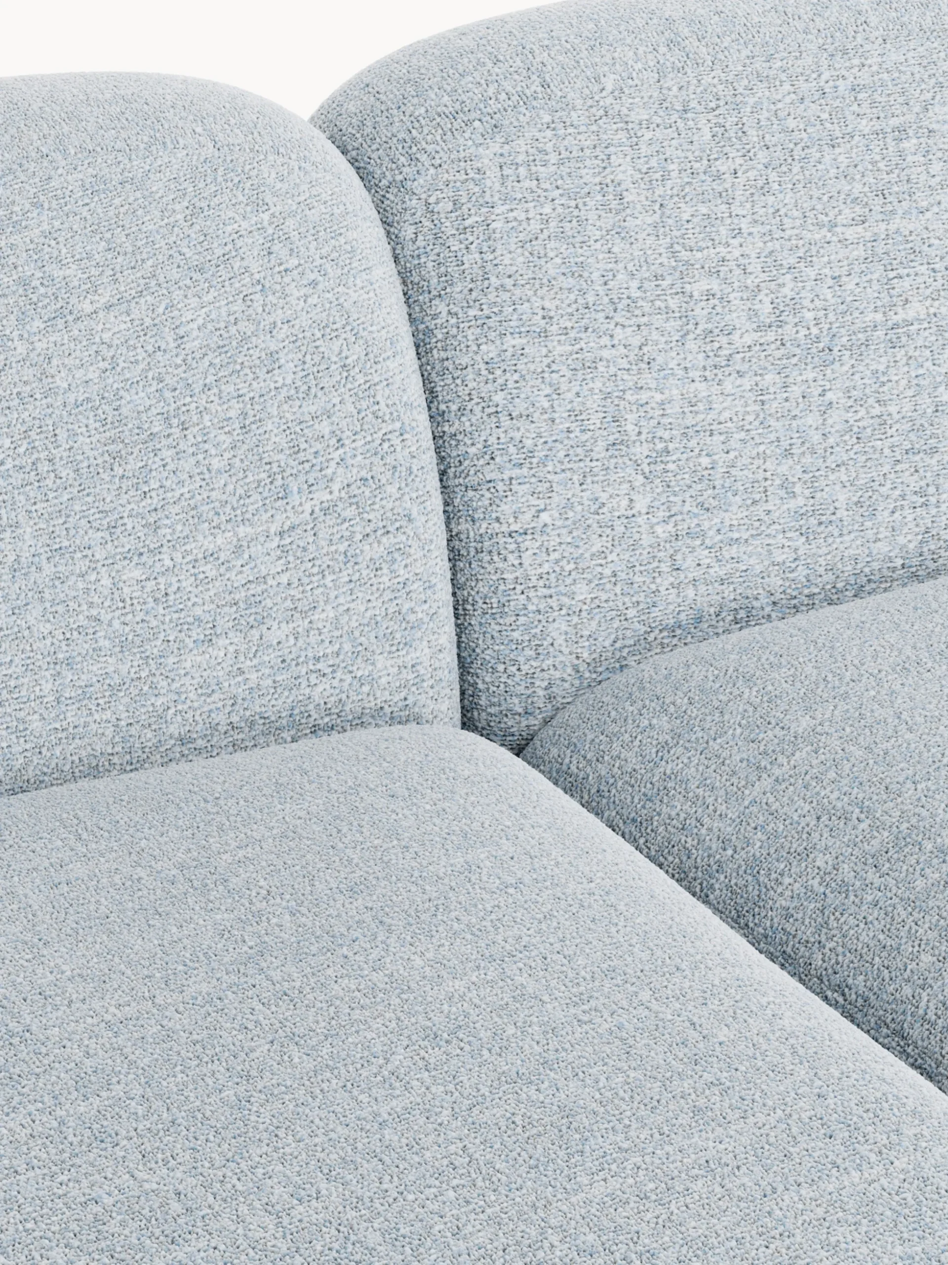 Divano angolare componibile 4 posti in bouclé con chaise longue Wolke