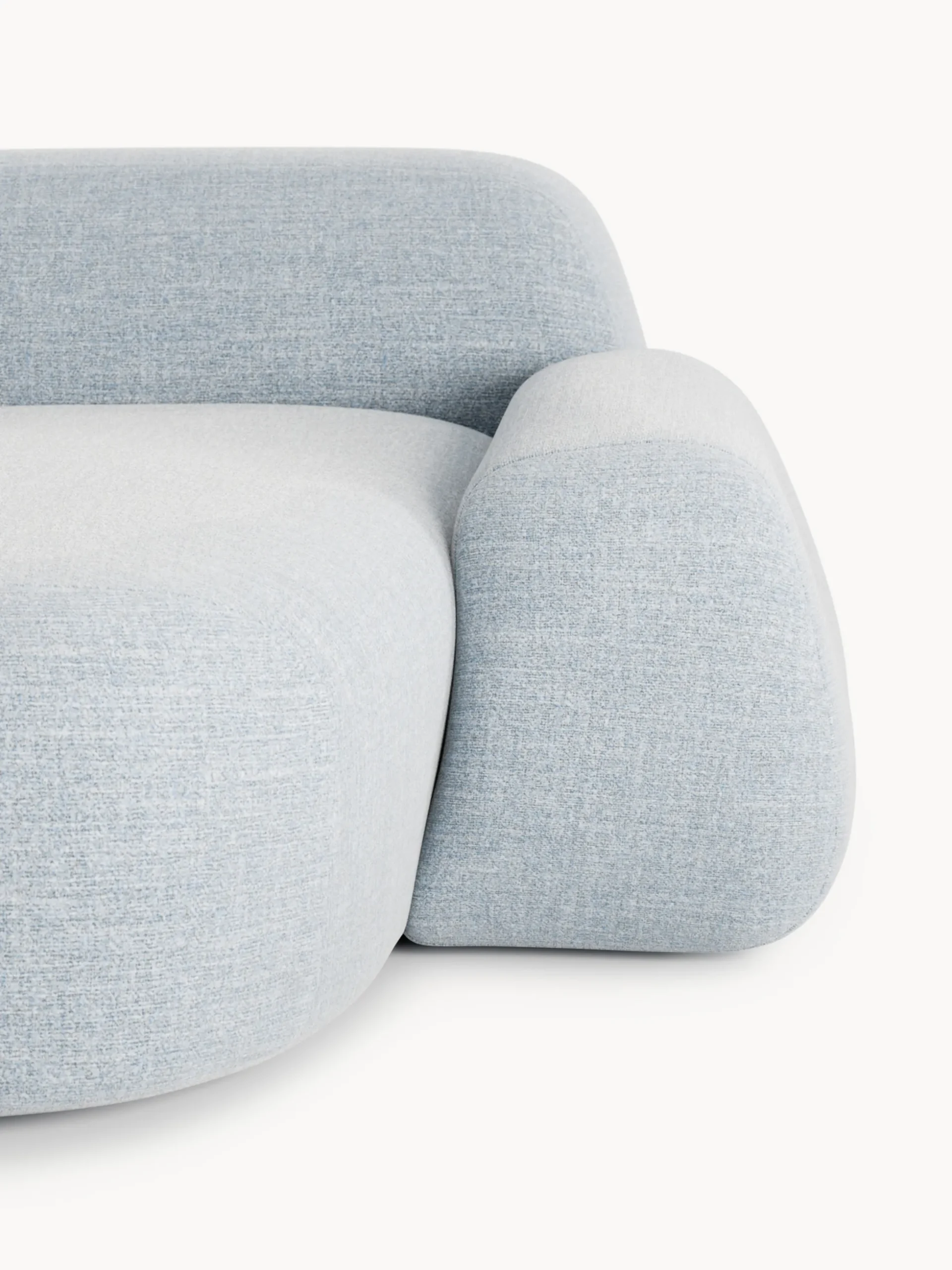 Divano angolare componibile 4 posti in bouclé con chaise longue Wolke