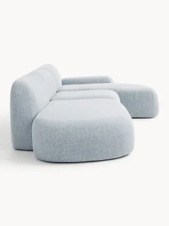 Divano angolare componibile 4 posti in bouclé con chaise longue Wolke