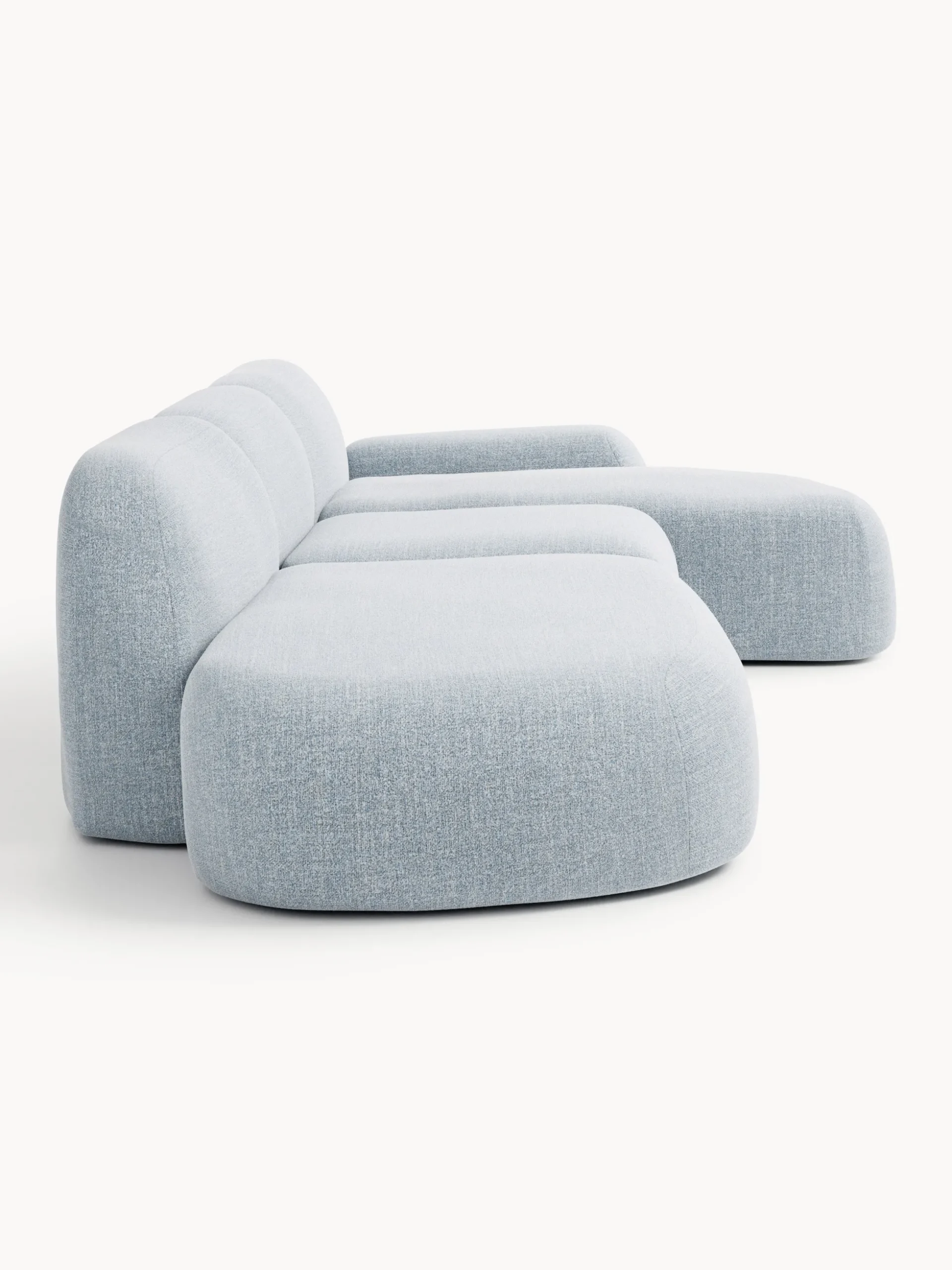 Divano angolare componibile 4 posti in bouclé con chaise longue Wolke