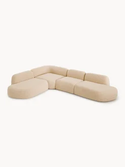 Divano angolare componibile XL in bouclé con penisola Wolke