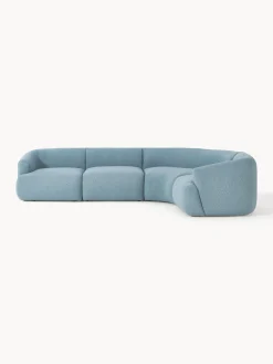 Divano angolare componibile 4 posti in bouclé Sofia