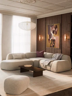 Divano angolare componibile 4 posti con chaise longue Wolke