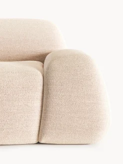 Divano angolare componibile 4 posti in bouclé con chaise longue Wolke
