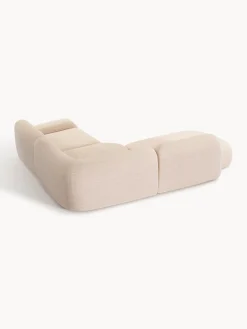 Divano angolare componibile 4 posti in bouclé con chaise longue Wolke