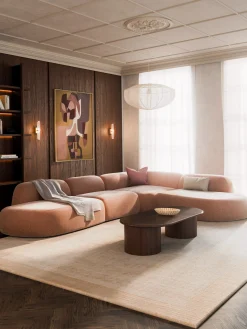 Divano angolare componibile XL con chaise longue Wolke