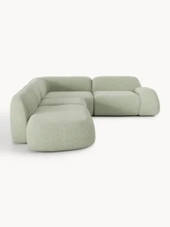 Divano angolare componibile XL in bouclé con chaise longue Wolke