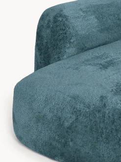 Divano angolare componibile 4 posti con chaise longue in teddy bouclé Wolke
