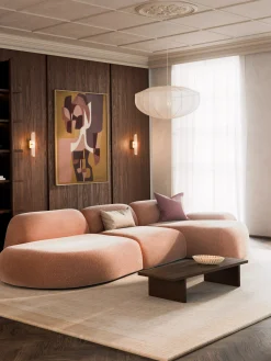 Divano angolare componibile 4 posti con chaise longue Wolke