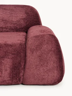 Divano angolare componibile 4 posti con chaise longue in teddy bouclé Wolke