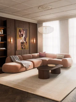 Divano angolare componibile XL con chaise longue Wolke