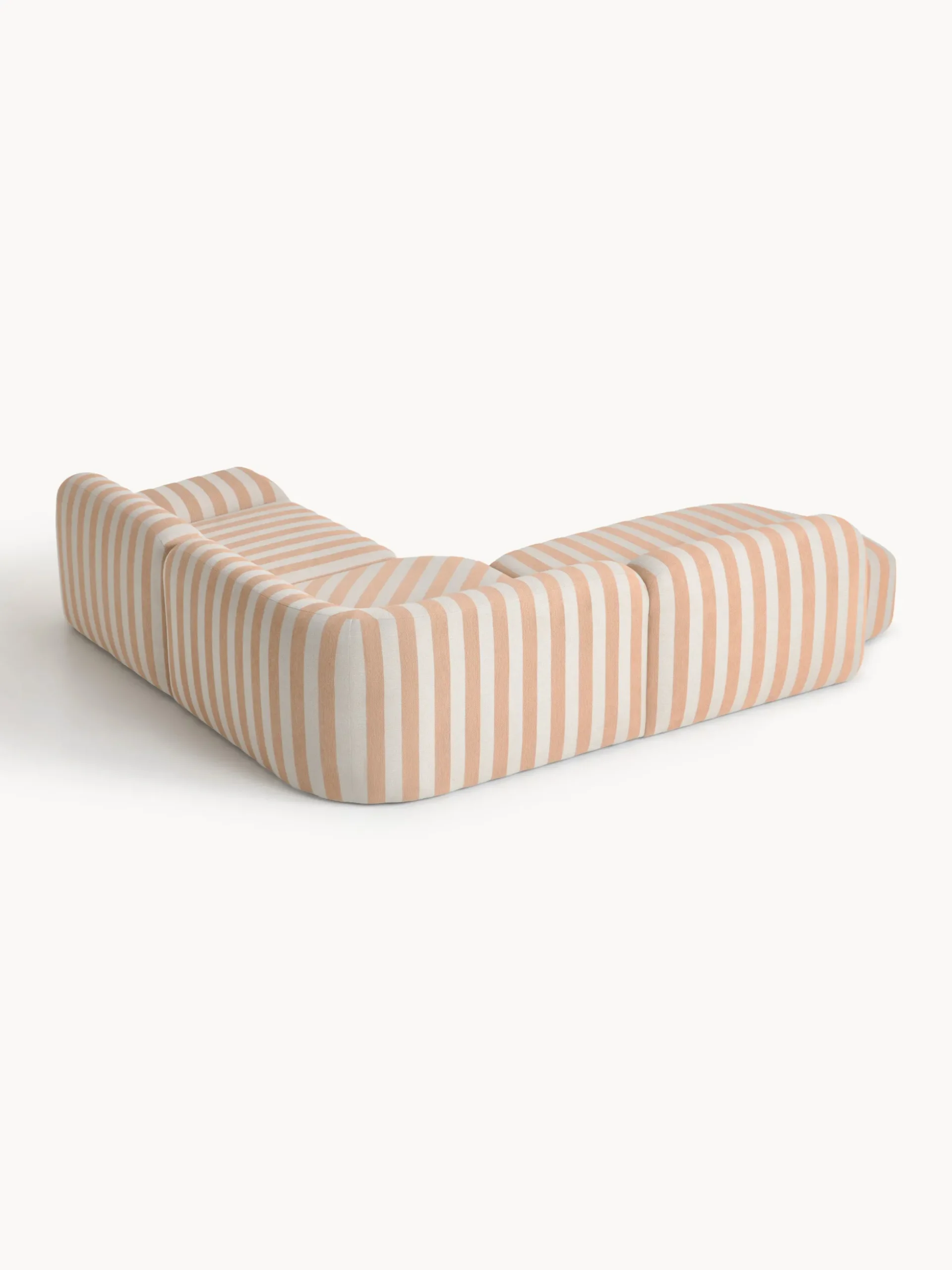 Divano angolare componibile 4 posti a righe con chaise longue Wolke
