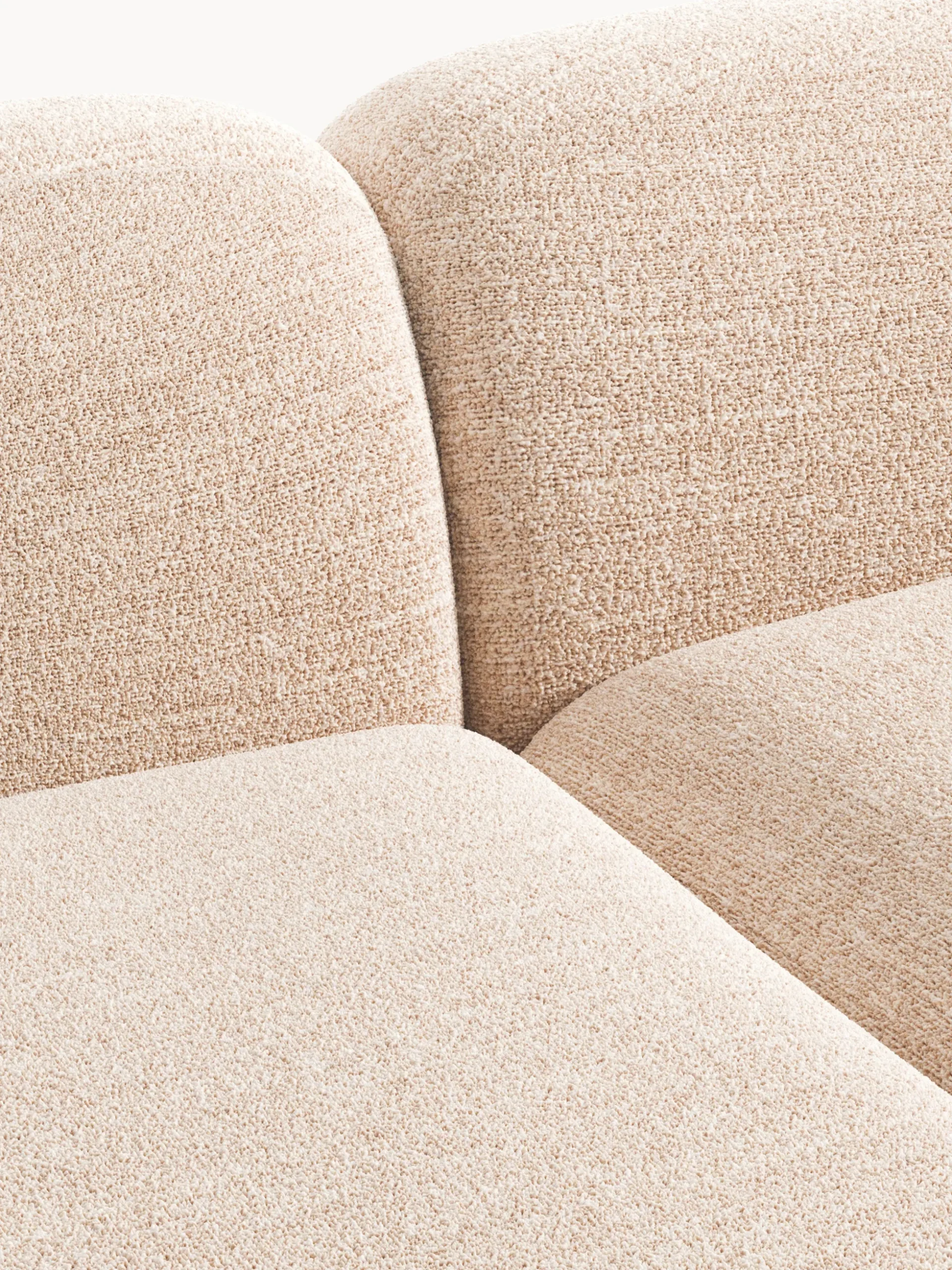 Divano angolare componibile 4 posti in bouclé con chaise longue Wolke