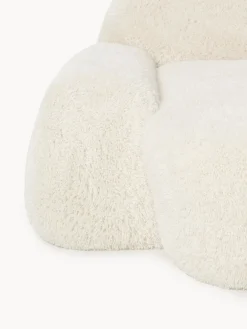 Divano angolare componibile 4 posti con chaise longue in teddy Wolke