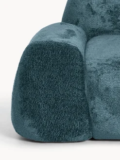 Divano angolare componibile 3 posti in teddy bouclé Wolke