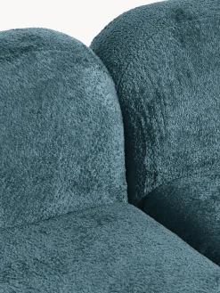 Divano angolare componibile 3 posti in teddy bouclé Wolke