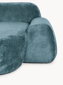 Divano angolare componibile 3 posti in teddy bouclé Wolke