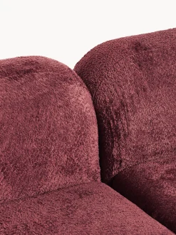 Divano angolare componibile 4 posti in teddy bouclé Wolke