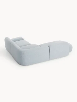 Divano angolare componibile 4 posti in bouclé con chaise longue Wolke