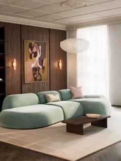 Divano angolare componibile 4 posti con chaise longue Wolke