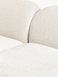Divano angolare componibile 4 posti con chaise longue in teddy bouclé Wolke
