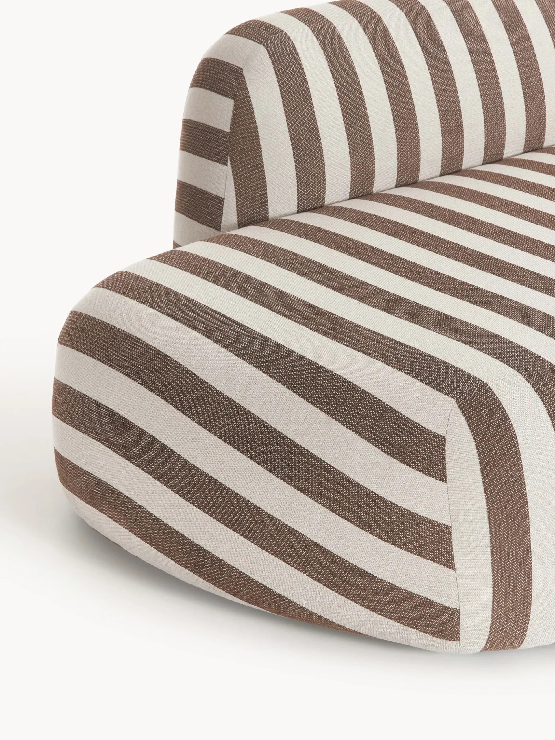 Divano angolare componibile 4 posti a righe con chaise longue Wolke