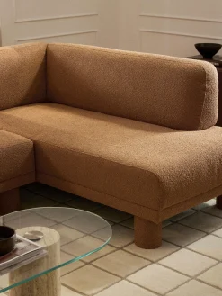 Divano angolare in bouclé Lilo