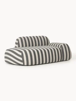 Divano a righe Wolke (2 posti) con terminale chaise longue
