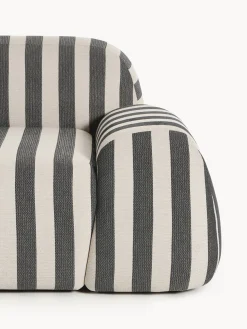 Divano a righe Wolke (2 posti) con terminale chaise longue