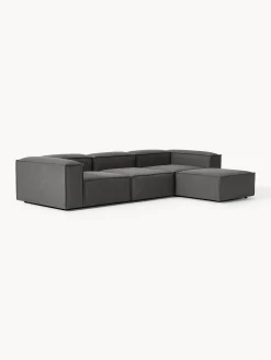 Divano componibile 4 posti con poggiapiedi Lennon