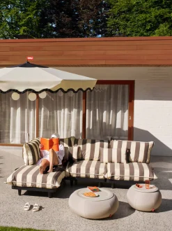 Divano componibile 2 posti da giardino Paletti