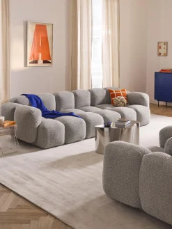 Divano componibile 4 posti in bouclé Tayla