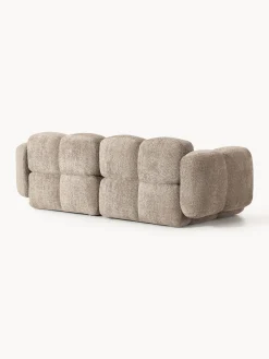 Divano componibile 3 posti in teddy-bouclé Tayla