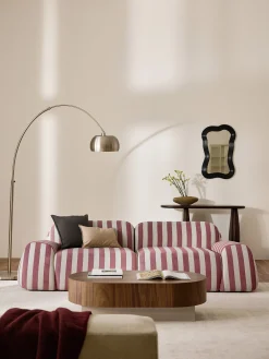 Divano componibile 3 posti in teddy Wolke