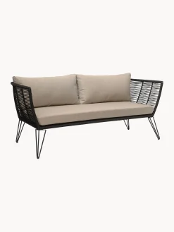 Divano da giardino 2 posti in tessuto beige Mundo
