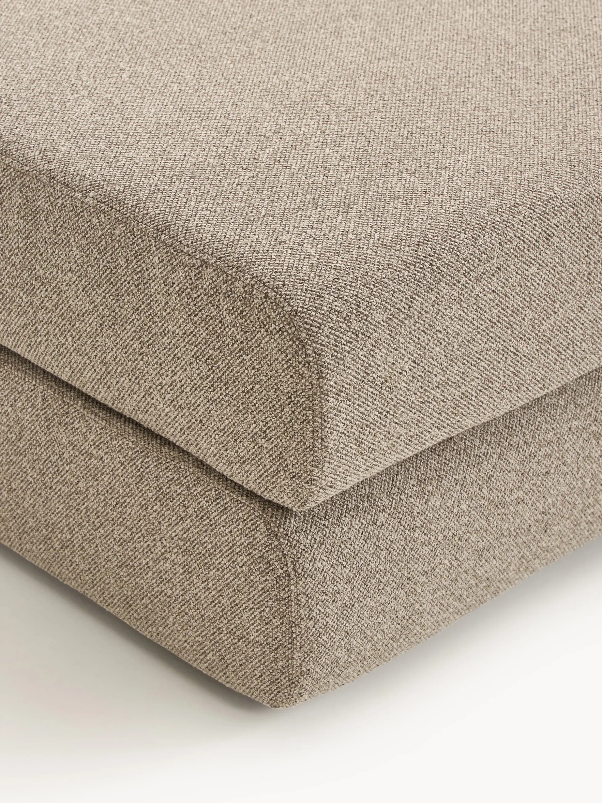 Divano letto angolare in bouclé con contenitore Ladina