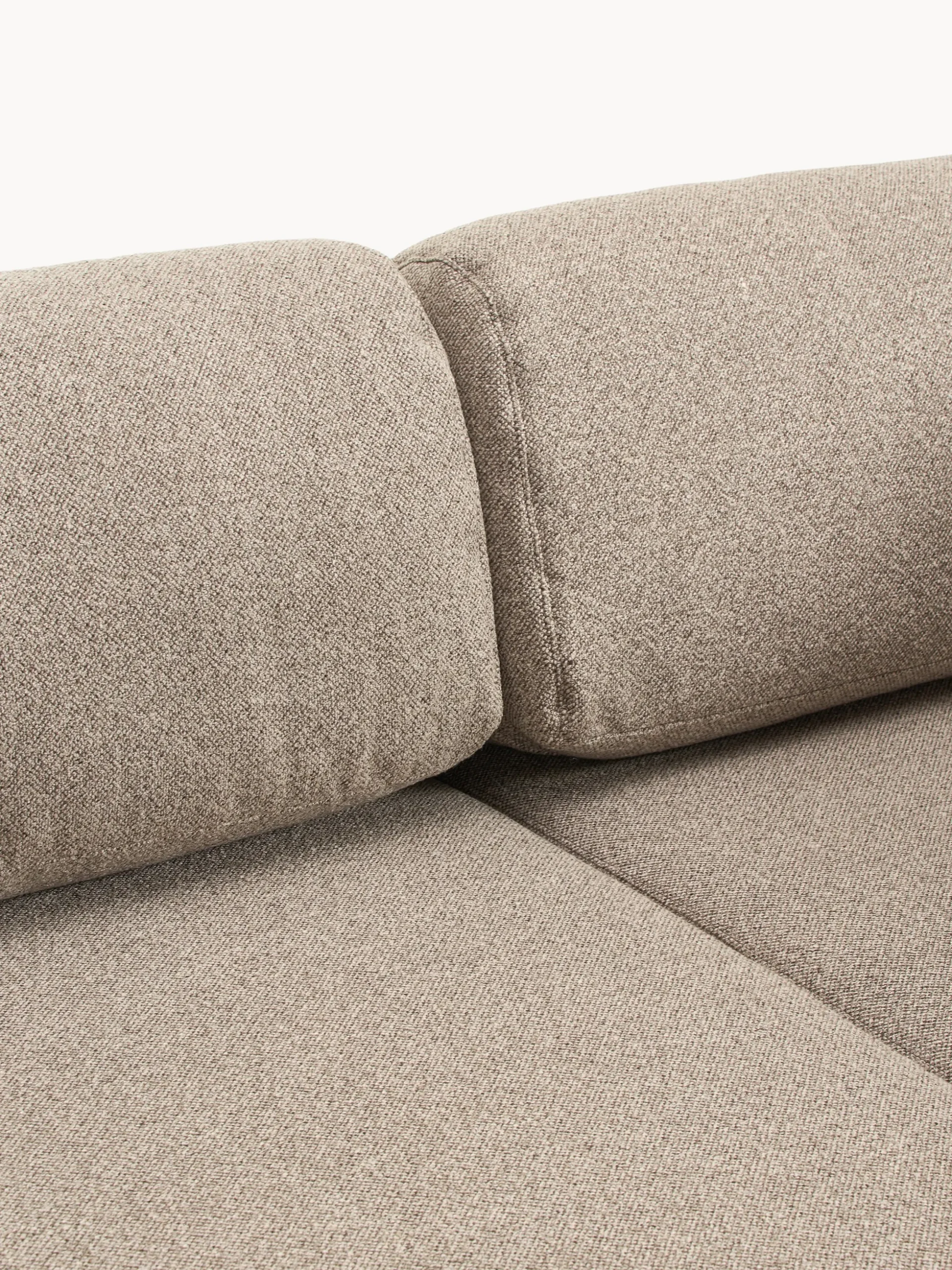Divano letto angolare in bouclé con contenitore Ladina