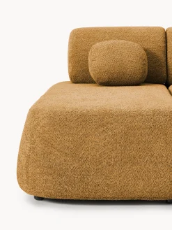 Divano letto angolare in teddy-bouclé con contenitore Pao