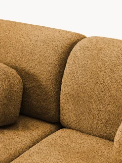 Divano letto angolare in teddy-bouclé con contenitore Pao