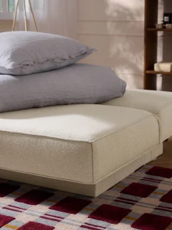 Divano letto in bouclé con contenitore David