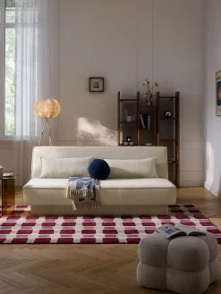 Divano letto in bouclé con contenitore David