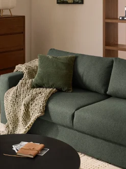 Divano letto 3 posti in bouclé con vano contenitore Tasha