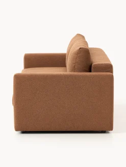Divano letto 3 posti in bouclé con vano contenitore Tasha